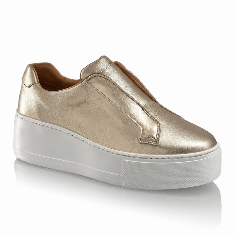 Gold Russell And Bromley Park Up Women's Platform Sneakers | JJD2153HU