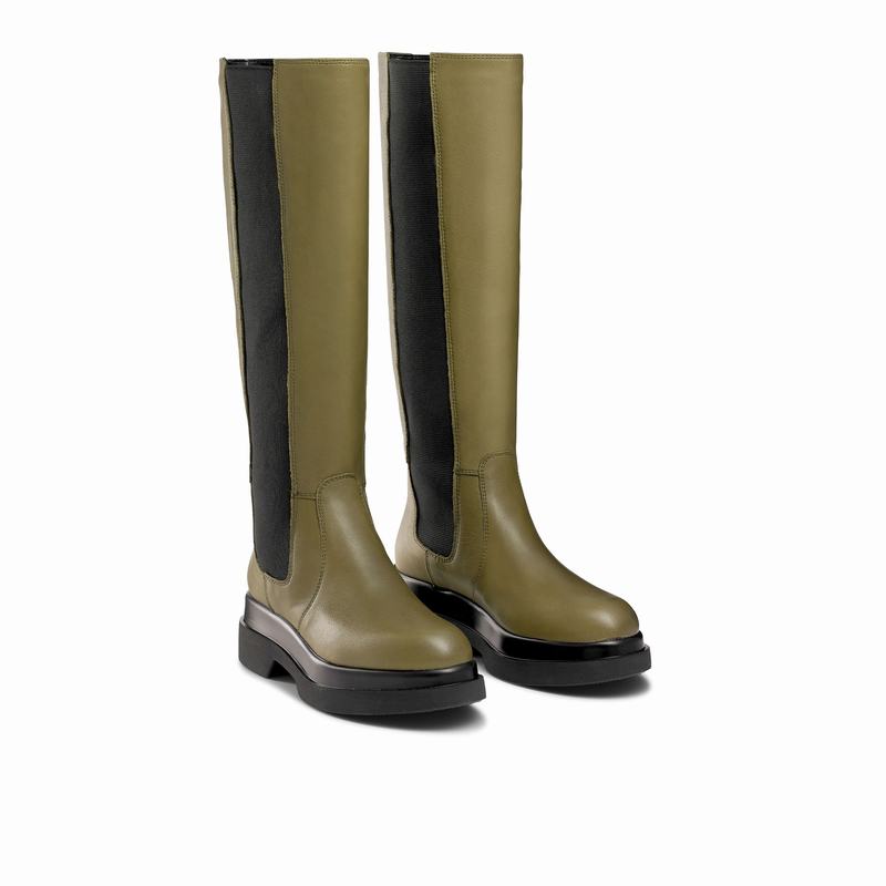 Green Russell And Bromley Everglade Women's Knee High Boots | AKE308SS