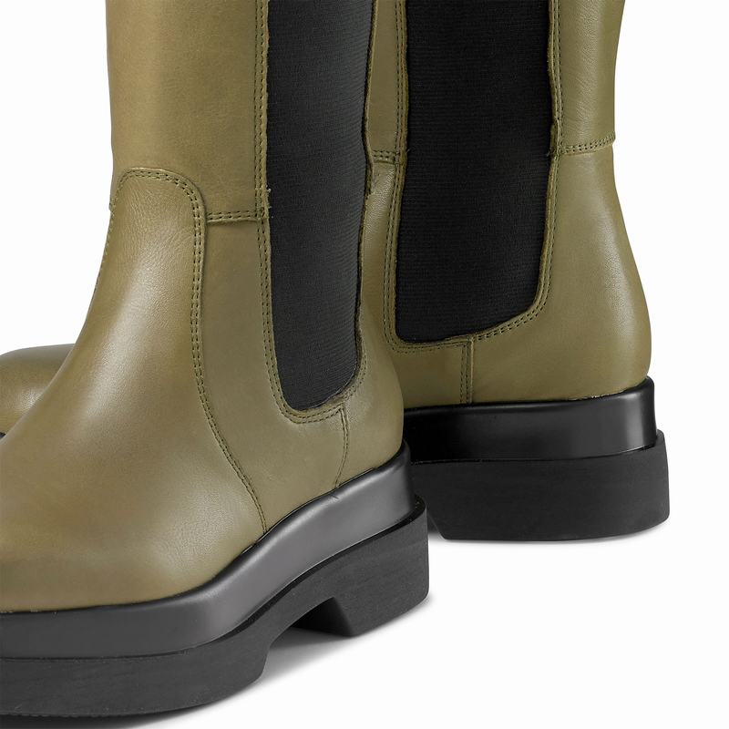 Green Russell And Bromley Everglade Women's Knee High Boots | AKE308SS