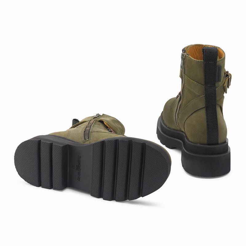 Green Russell And Bromley Soho Women's Lace Up Boots | HUT2722TP