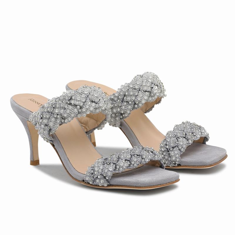 Grey Russell And Bromley Be Jewel Women's Heeled Sandals | GJZ4592NL