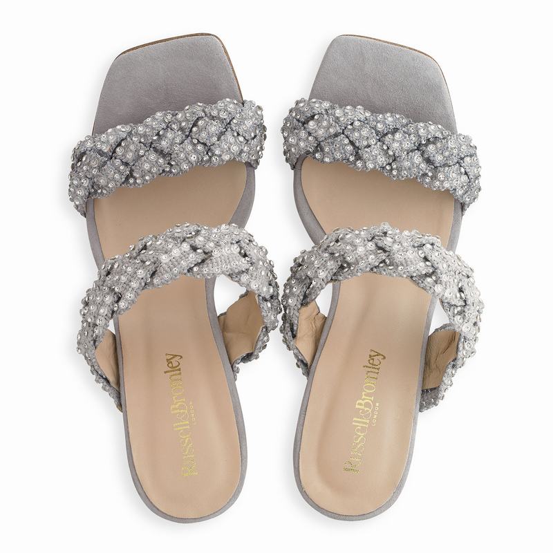 Grey Russell And Bromley Be Jewel Women's Heeled Sandals | GJZ4592NL