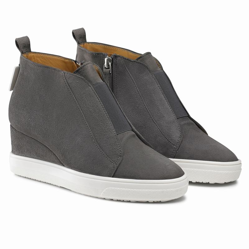 Grey Russell And Bromley Ready Set Women's Platform Sneakers | BME483NQ