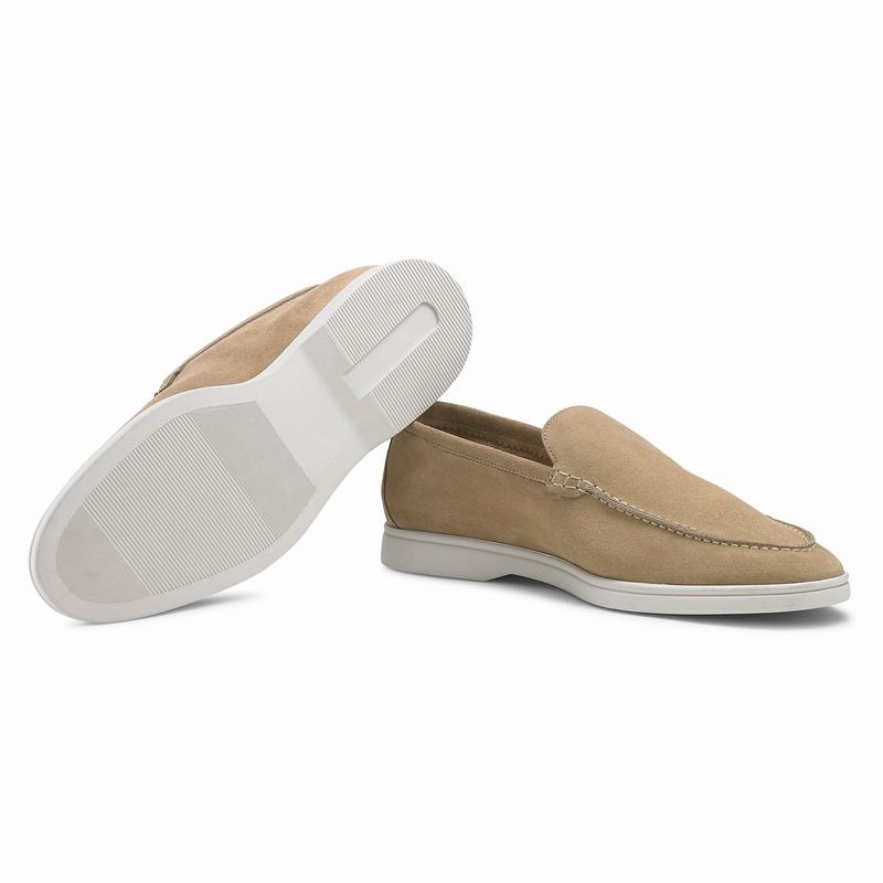 Khaki Russell And Bromley Carmel Men's Slip On Shoes | KXJ4325NN