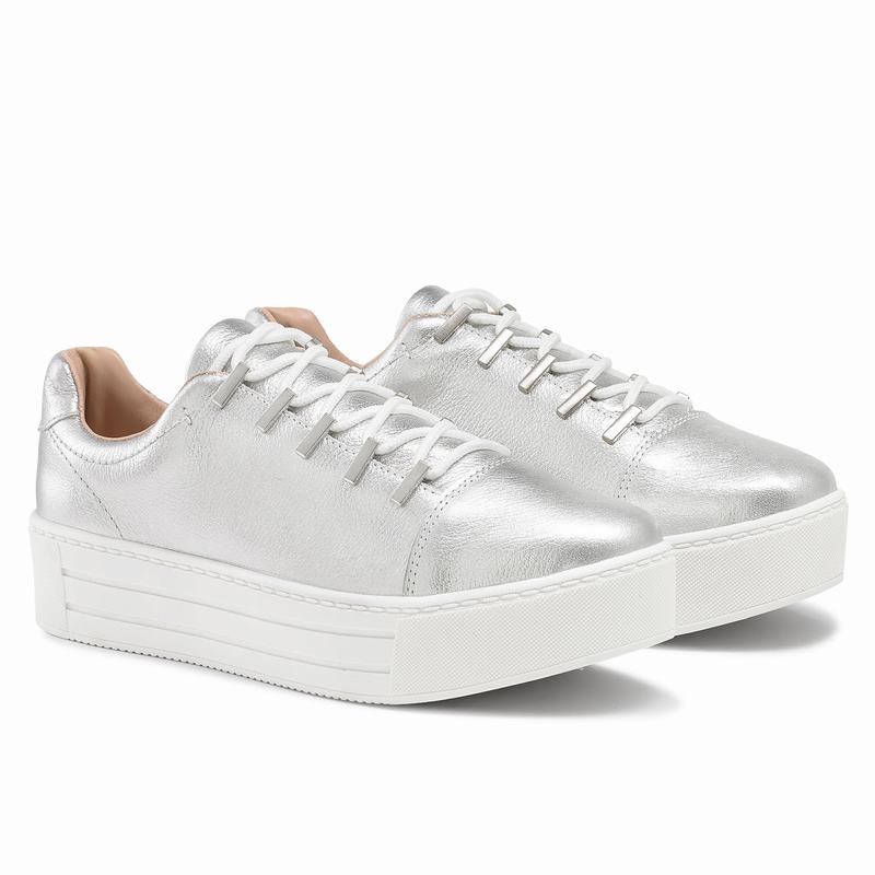 Metallic Russell And Bromley Barfly Women's Platform Sneakers | GII199JB