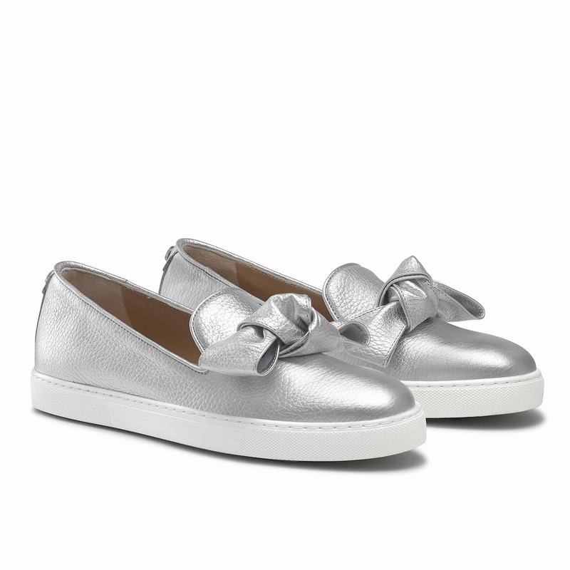 Metallic Russell And Bromley Casablanca Women's Slip On Trainers | JJH8593PM