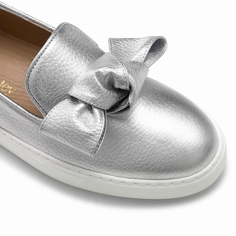 Metallic Russell And Bromley Casablanca Women's Slip On Trainers | JJH8593PM