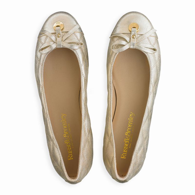Metallic Russell And Bromley Charming Women's Ballet Flats | ITQ9872TC