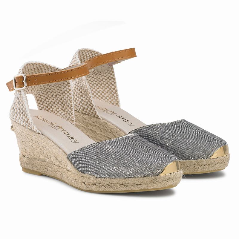 Metallic Russell And Bromley Coco-nut Women's Espadrilles | RJF5221CS