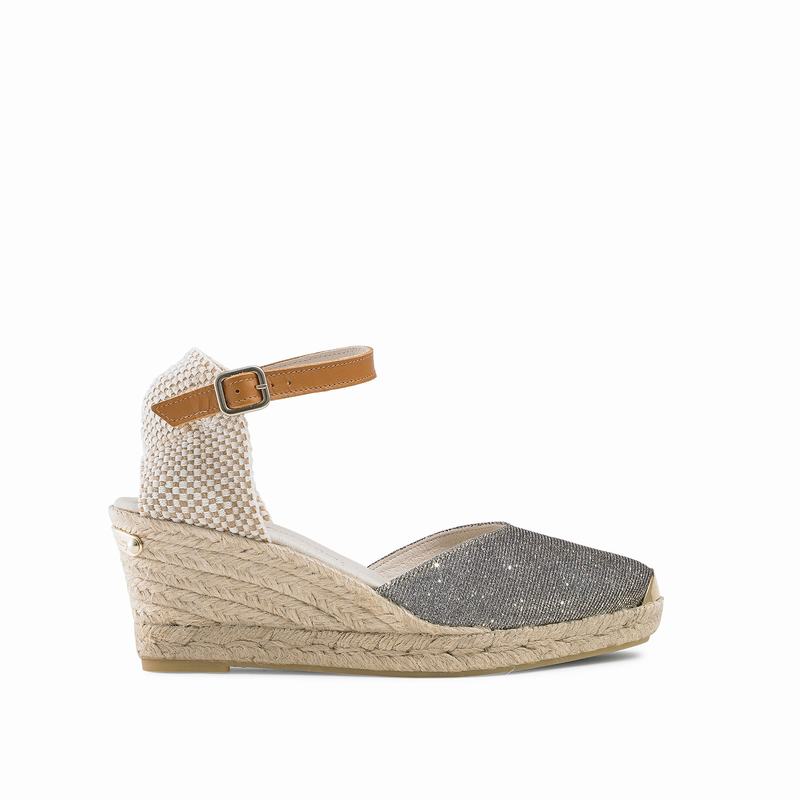 Metallic Russell And Bromley Coco-nut Women\'s Espadrilles | RJF5221CS
