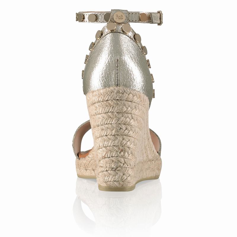 Metallic Russell And Bromley Coin Spin Women's Espadrilles | JAQ218FZ