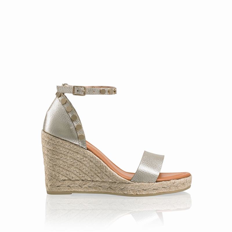 Metallic Russell And Bromley Coin Spin Women\'s Espadrilles | JAQ218FZ