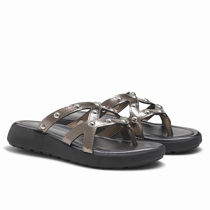 Metallic Russell And Bromley Crossfit Women's Flat Sandals | BNB8531VR