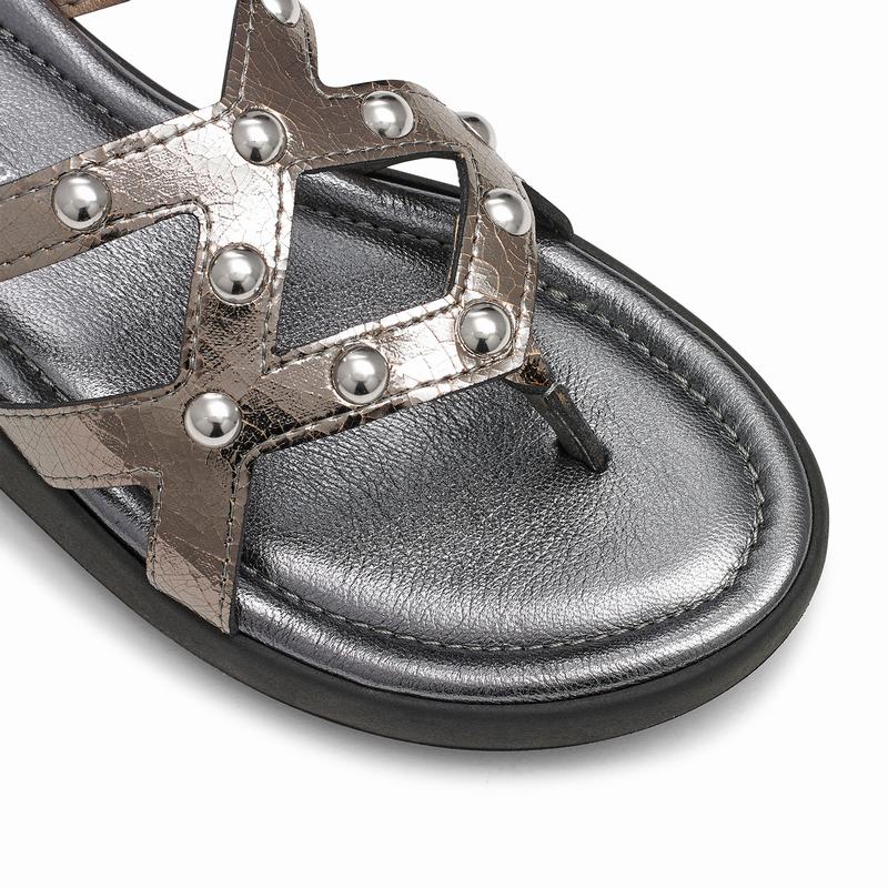Metallic Russell And Bromley Crossfit Women's Flat Sandals | BNB8531VR