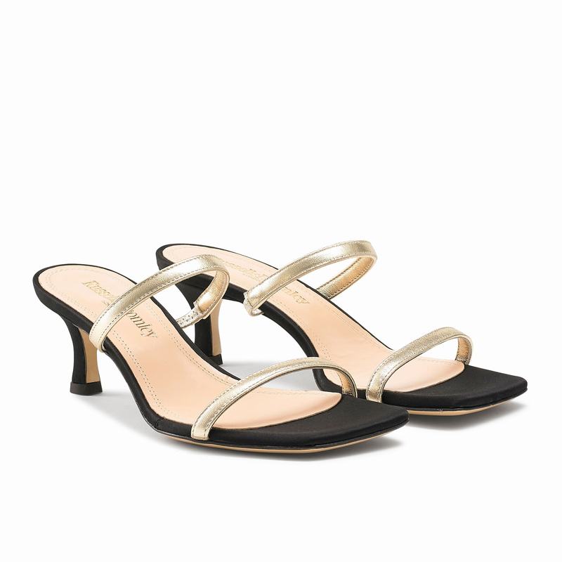 Metallic Russell And Bromley Daiquiri Women's Heeled Sandals | FXE3245MT