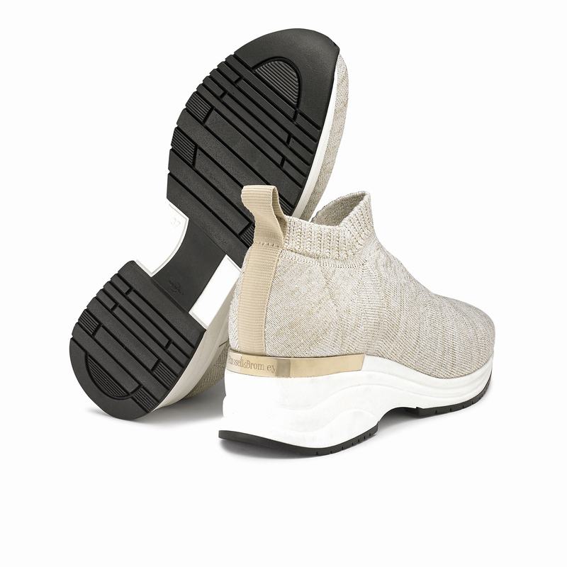 Metallic Russell And Bromley Fly By Women's Slip On Trainers | BBK2912NV