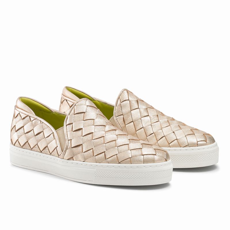 Metallic Russell And Bromley Jenna Women's Slip On Trainers | EYE32100LF