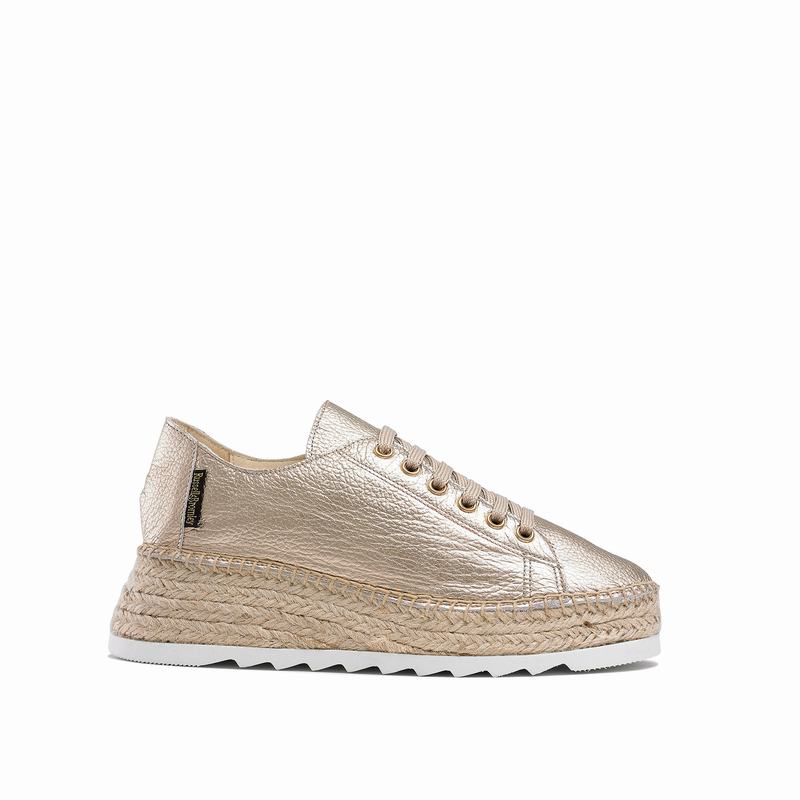 Metallic Russell And Bromley Kick Back Women\'s Espadrilles | WKT8386XN