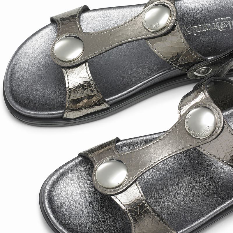 Metallic Russell And Bromley Laura Women's Flat Sandals | LQD5119NQ
