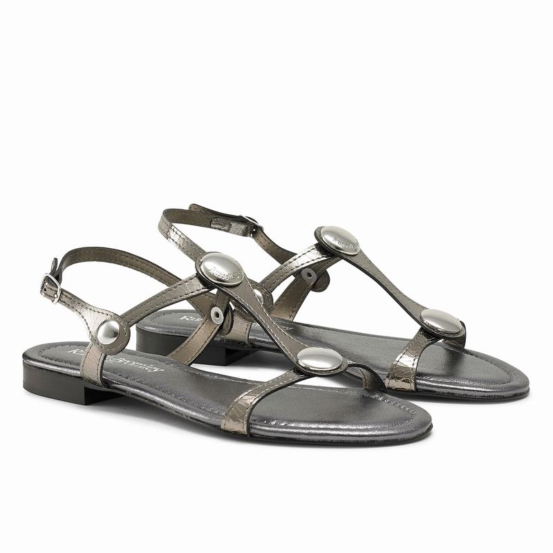 Metallic Russell And Bromley Lauren Women's Flat Sandals | ART4091WX