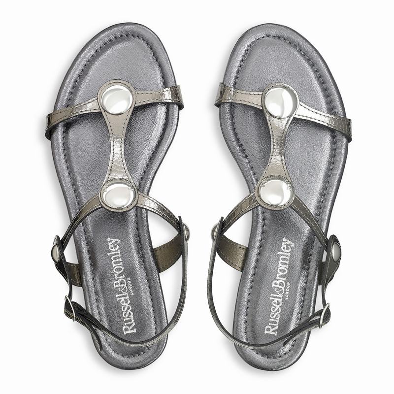 Metallic Russell And Bromley Lauren Women's Flat Sandals | ART4091WX