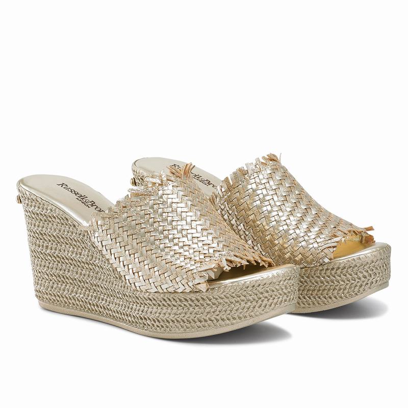 Metallic Russell And Bromley Libertine Women's Wedge Sandals | SMY8415RI