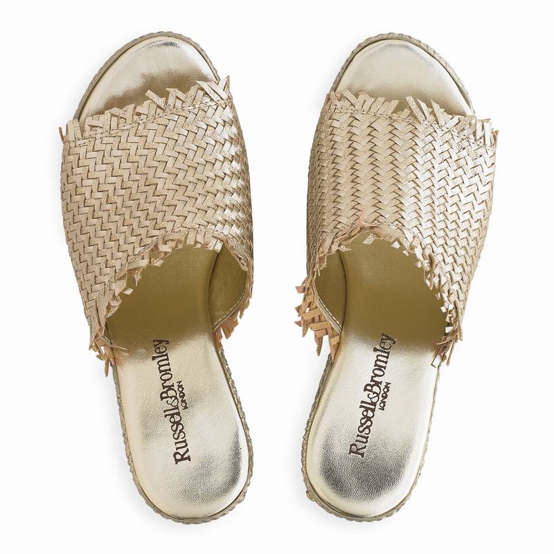 Metallic Russell And Bromley Libertine Women's Wedge Sandals | SMY8415RI
