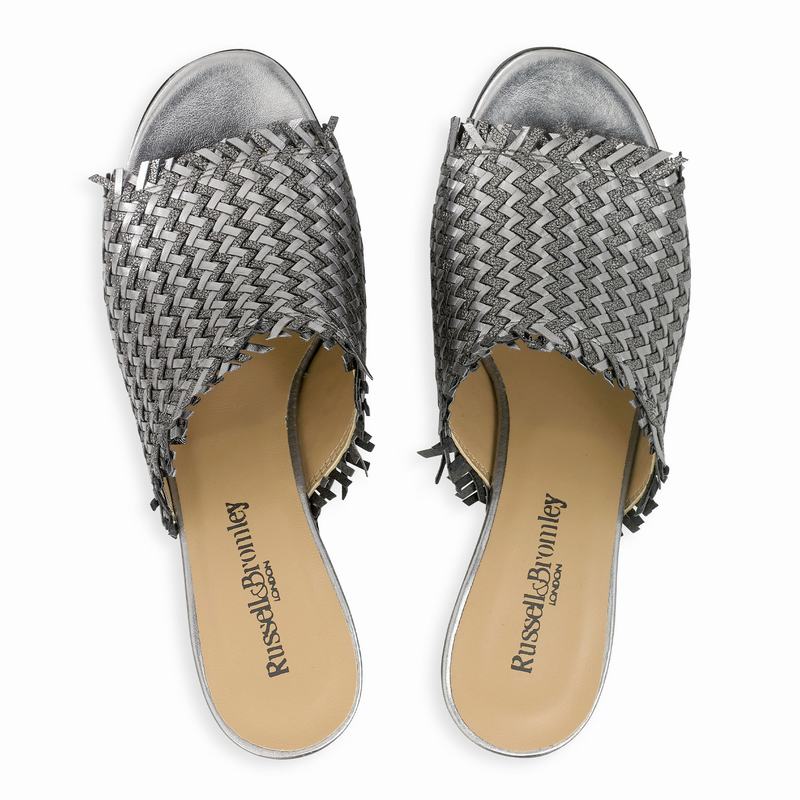 Metallic Russell And Bromley Libertymid Women's Wedge Sandals | WEI463IZ