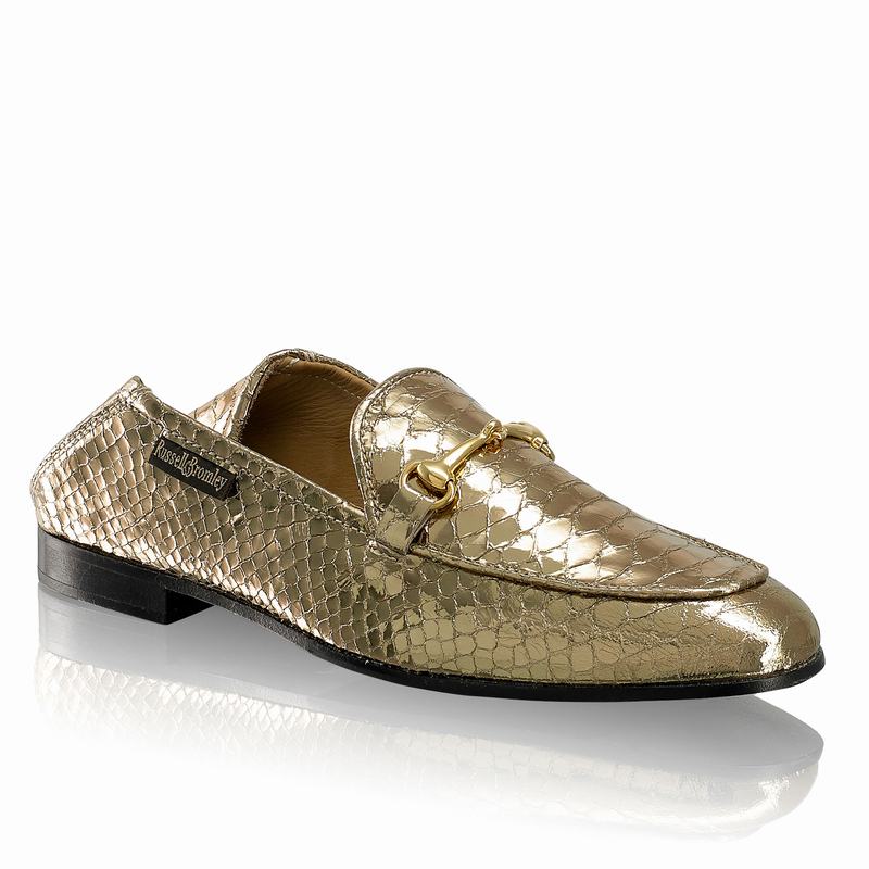Metallic Russell And Bromley Loafer Women's Loafers | HWQ9425ZD
