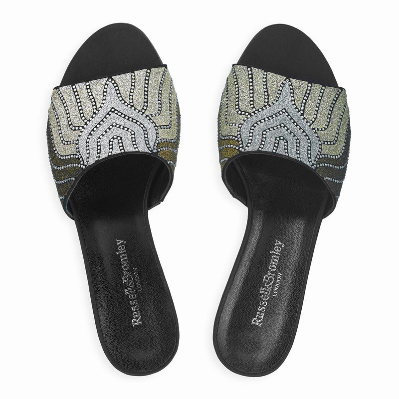 Metallic Russell And Bromley Mazemule Women's Mules | MTH5896PP