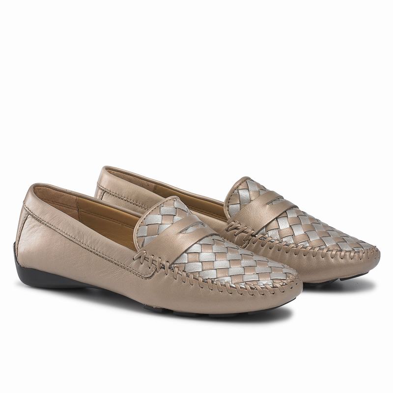Metallic Russell And Bromley Petra Women's Driving Shoes | LTW4848WY