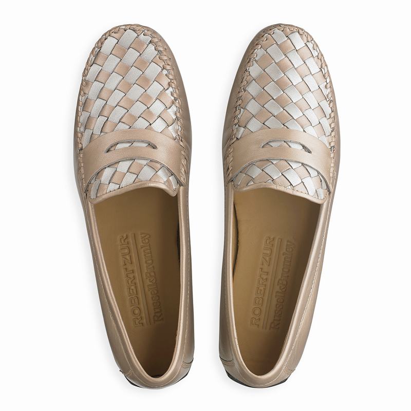 Metallic Russell And Bromley Petra Women's Driving Shoes | LTW4848WY