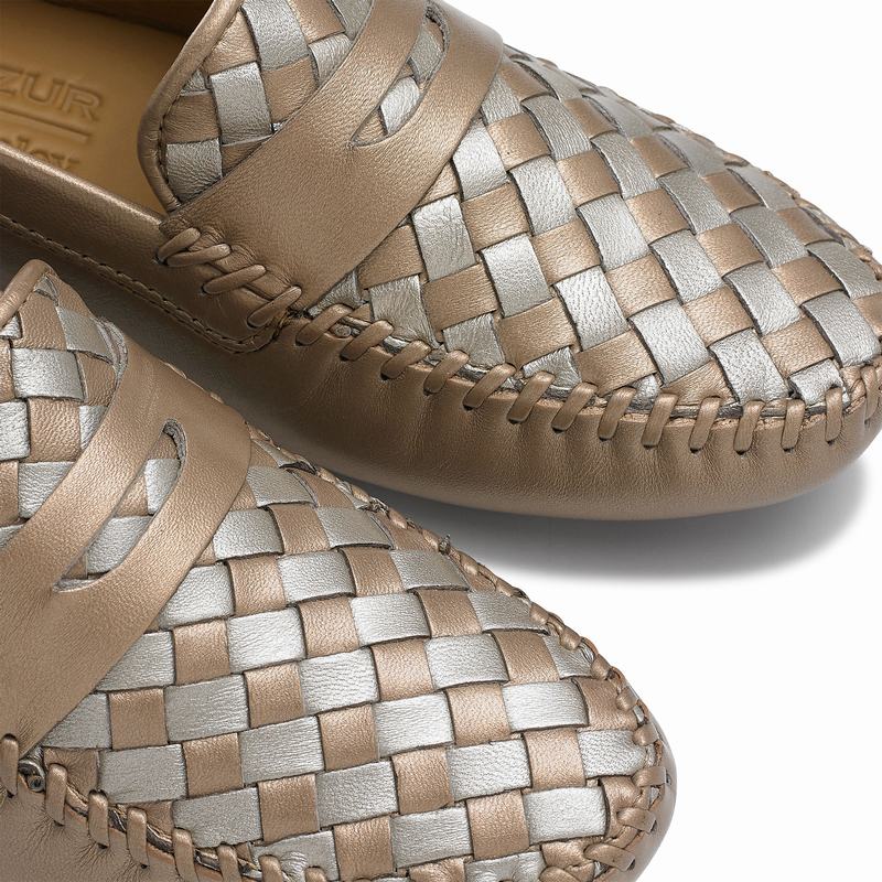 Metallic Russell And Bromley Petra Women's Driving Shoes | LTW4848WY