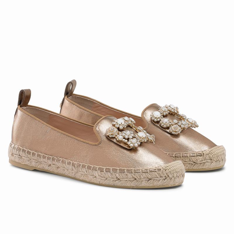 Metallic Russell And Bromley Pocketfull Women's Espadrilles | AGC9059IN