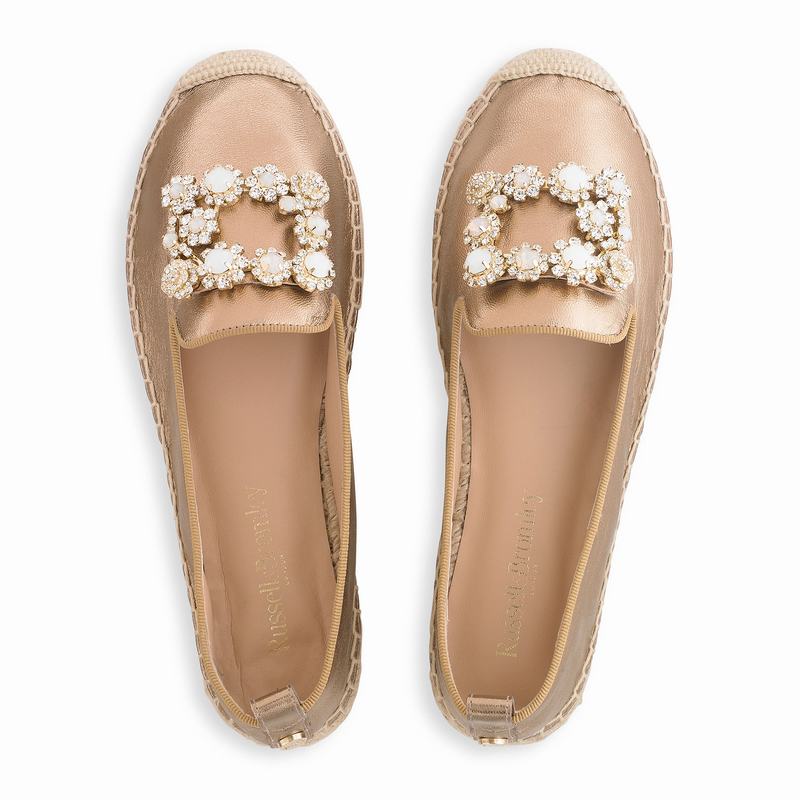 Metallic Russell And Bromley Pocketfull Women's Espadrilles | AGC9059IN
