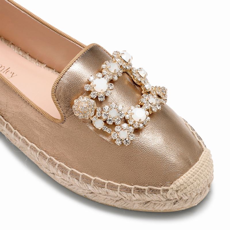 Metallic Russell And Bromley Pocketfull Women's Espadrilles | AGC9059IN
