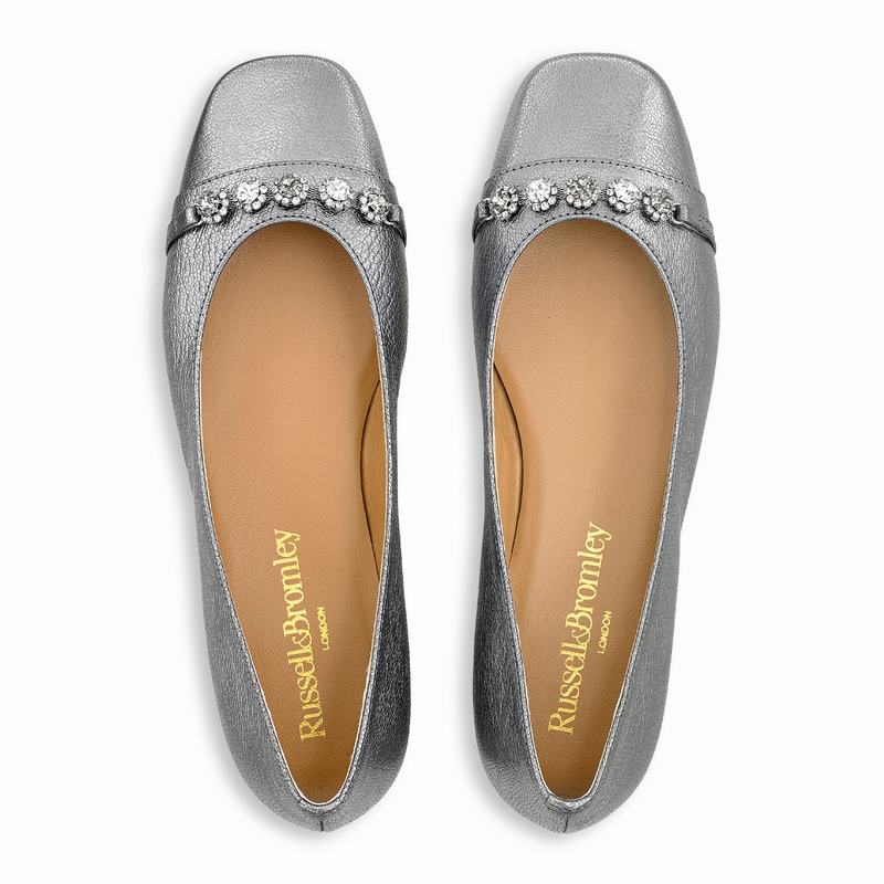 Metallic Russell And Bromley Posie Women's Ballet Flats | LTR4773JU