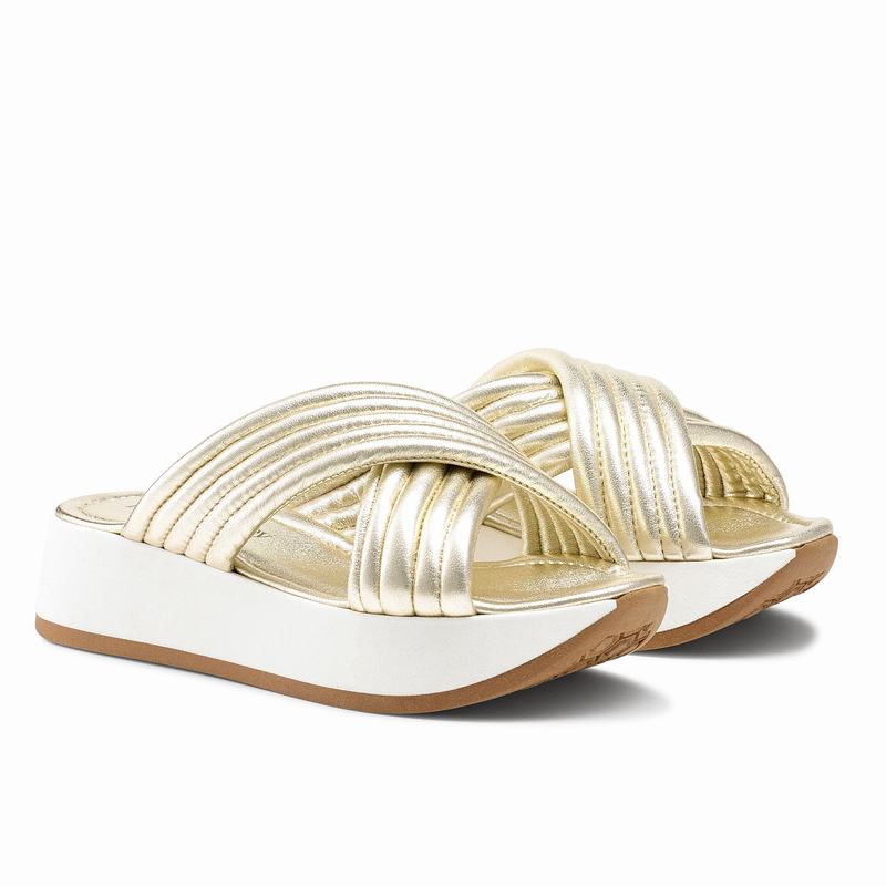 Metallic Russell And Bromley Site See Women's Wedge Sandals | HUO4190RM