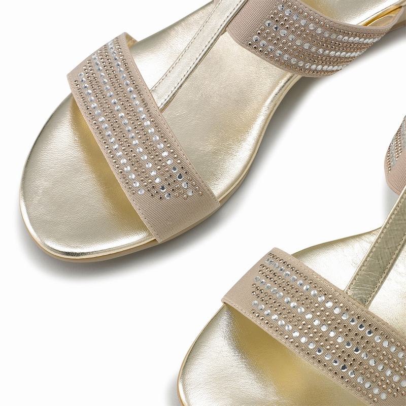 Metallic Russell And Bromley Stella Women's Wedge Sandals | VGQ3542BW