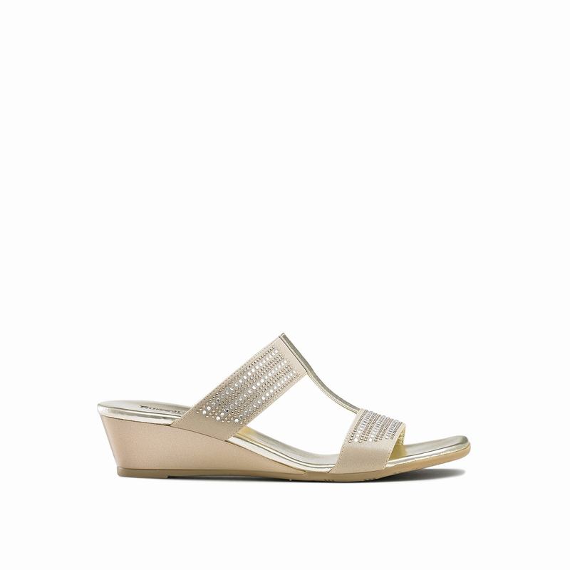Metallic Russell And Bromley Stella Women\'s Wedge Sandals | VGQ3542BW