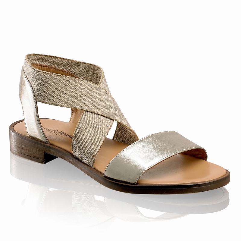 Metallic Russell And Bromley Tribeca Women's Flat Sandals | AAL3911IB
