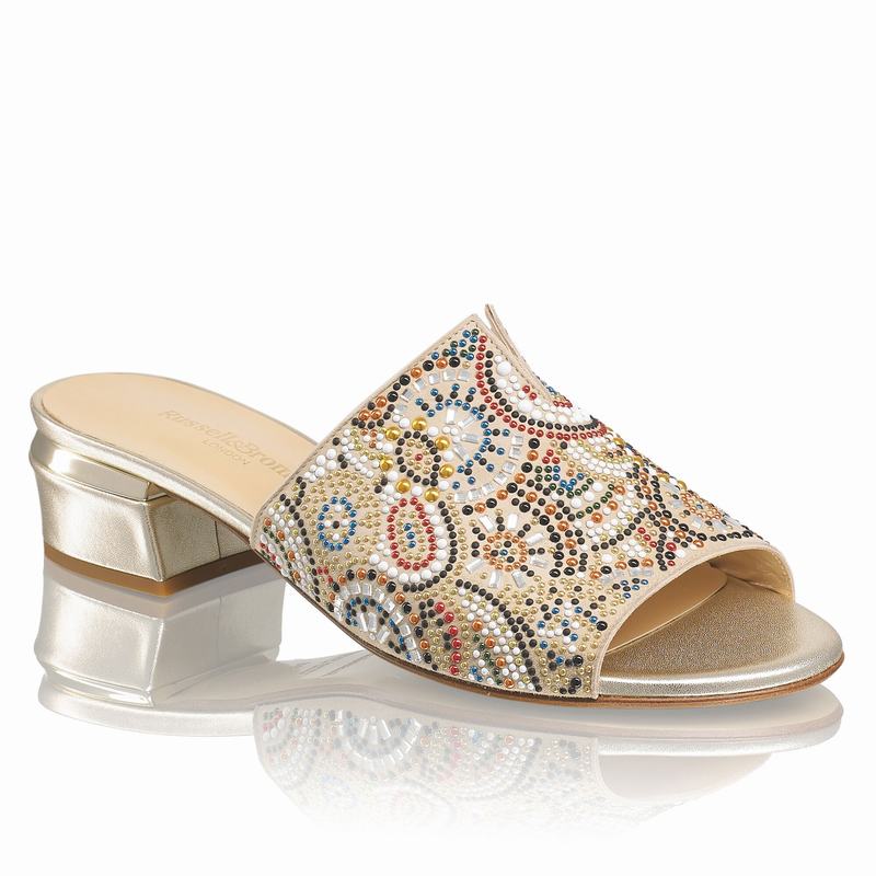 Multicolor Russell And Bromley Beady Women's Mules | VPJ8972KR