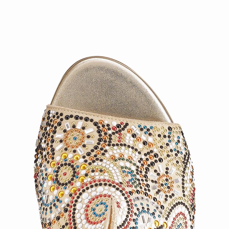 Multicolor Russell And Bromley Beady Women's Mules | VPJ8972KR