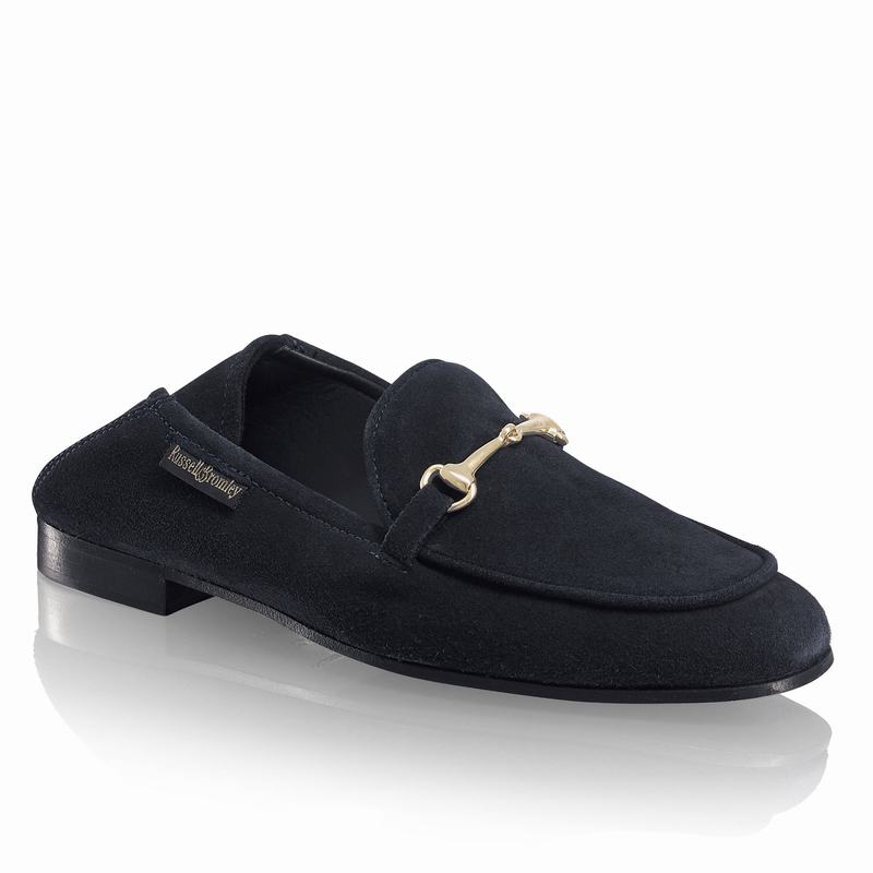 Navy Russell And Bromley Loafer Women's Loafers | XES3019ZH
