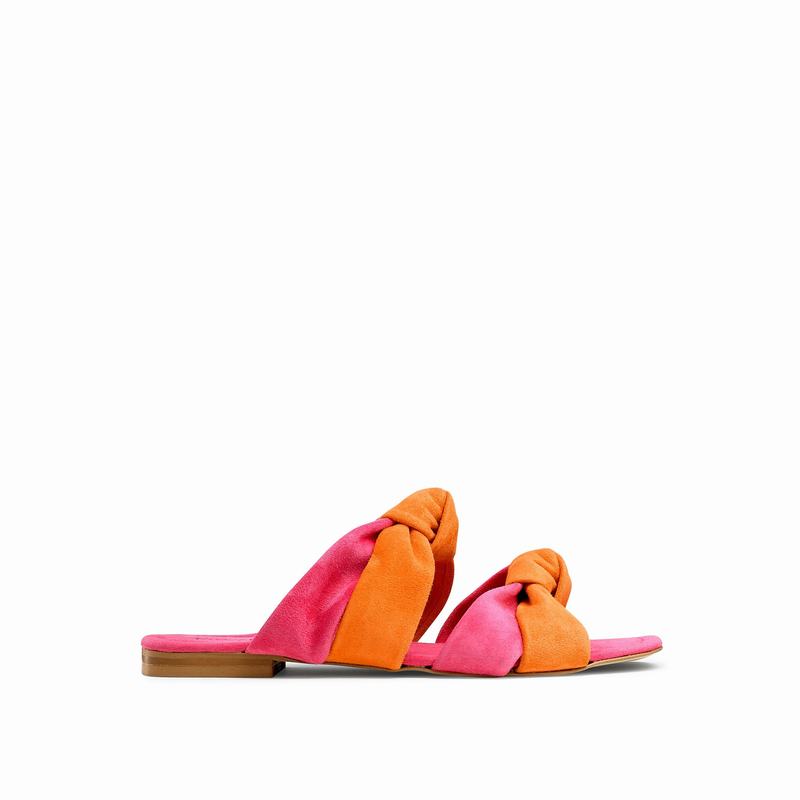 Pink Russell And Bromley Compleat Women\'s Flat Sandals | CYI5619ZR