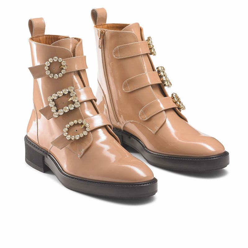 Pink Russell And Bromley Glamorous Women's Ankle Boots | HIP2820XM