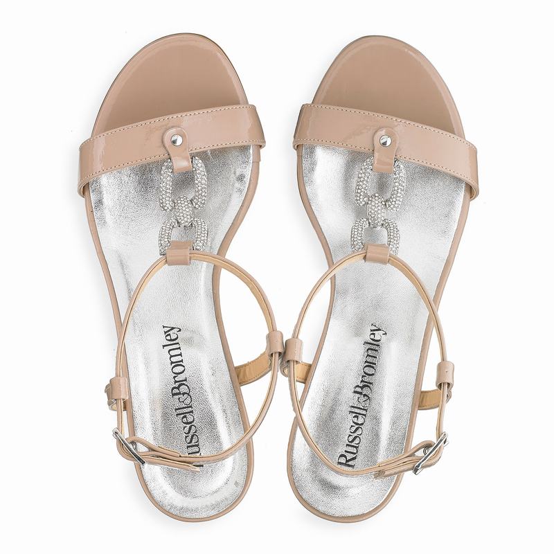 Pink Russell And Bromley Jewely Women's Heeled Sandals | RYP2135BE