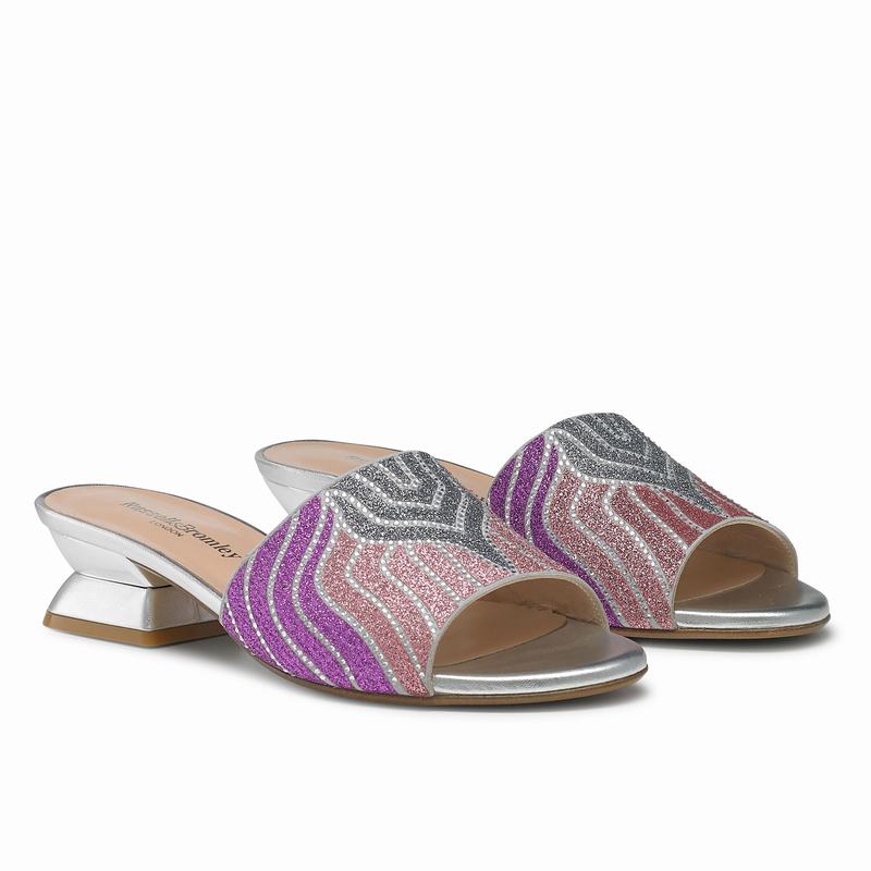 Pink Russell And Bromley Mazemule Women's Mules | NGA5716QK