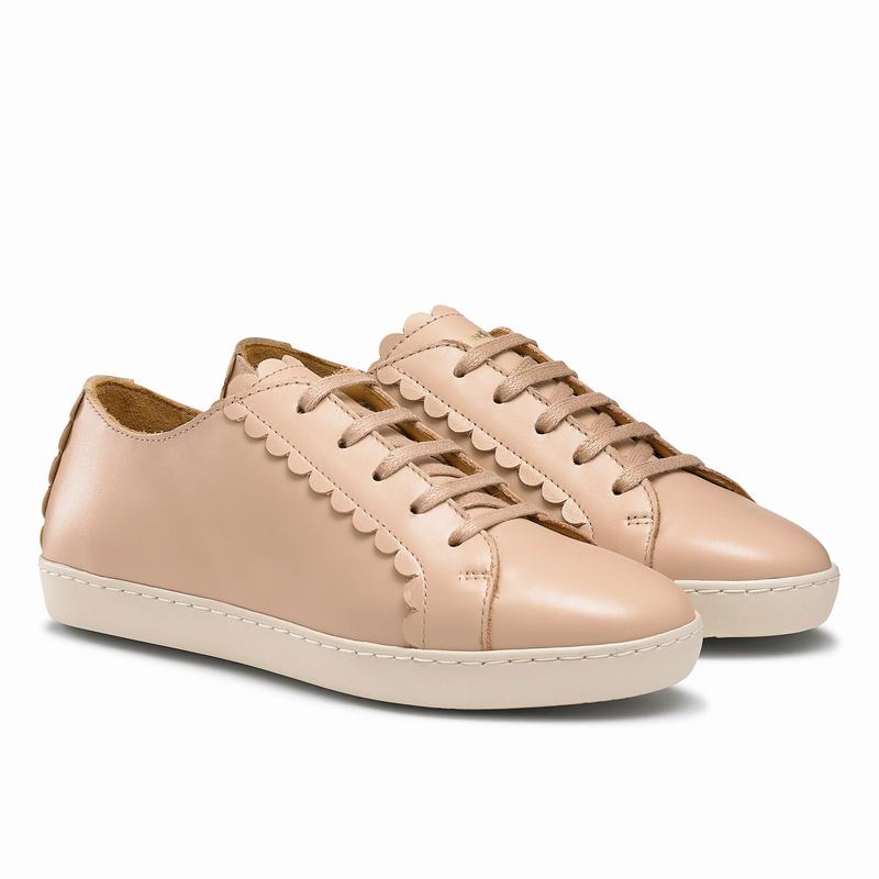 Pink Russell And Bromley Peony Women's Low Top Sneakers | HSO7096HI