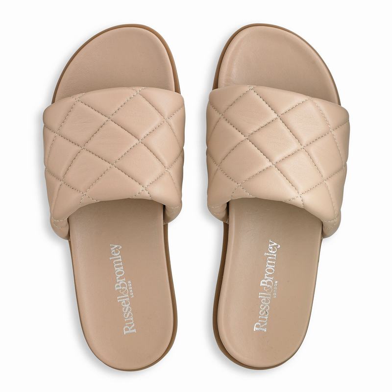 Pink Russell And Bromley Quiltsoft Women's Mules | ESE6856UD